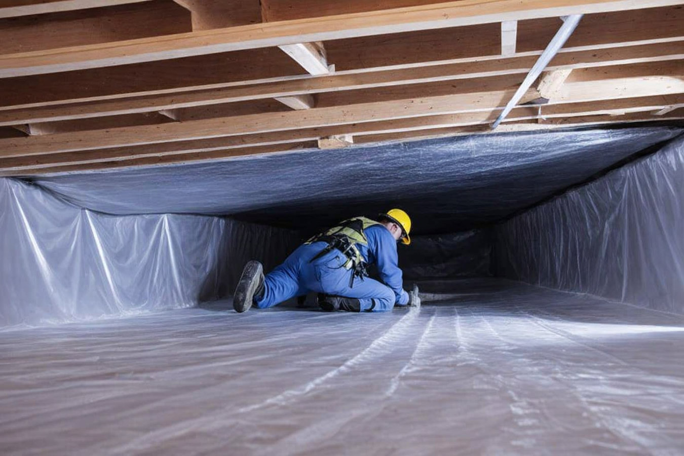 Vapor barrier installation in Big Spring, TX